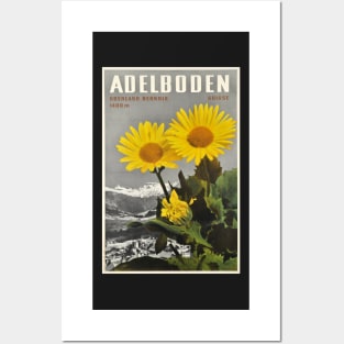 Adelboden, Switzerland, Vintage Travel Ski Poster Posters and Art